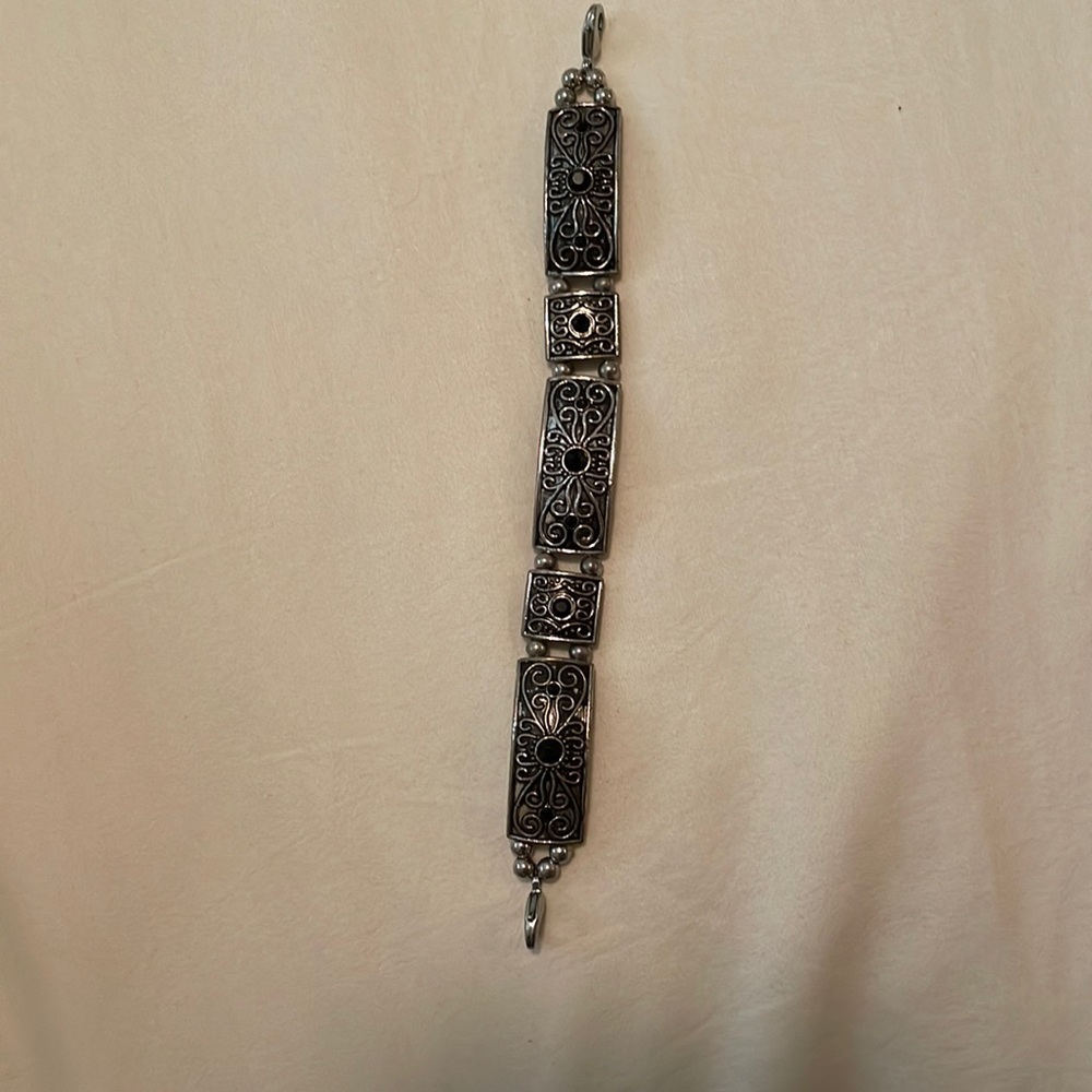 Black and silver bracelet